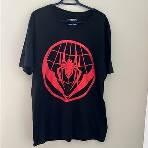 Marvel Black Tee with Red Spider Emblem